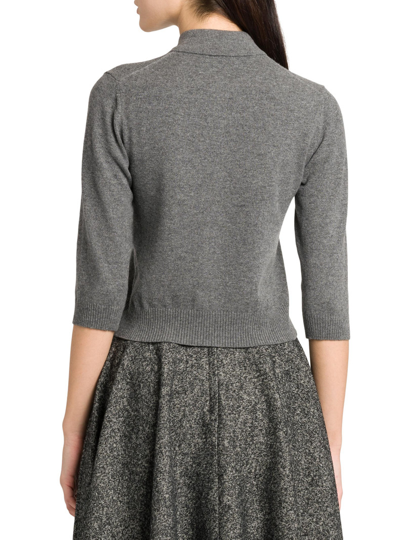 Women's Italian Tailoring Henley Cashmere Shirt - Melange Grigi 5