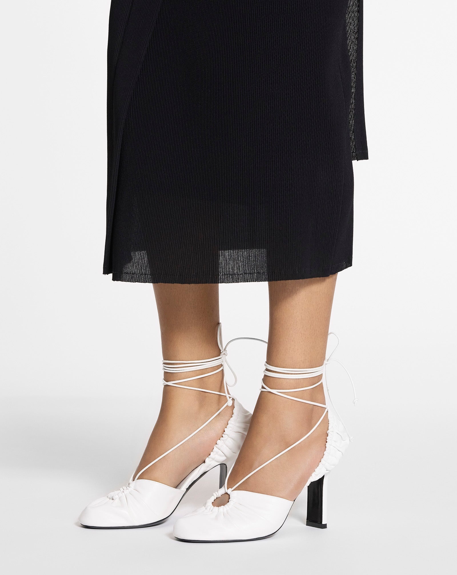 MESURE LACE-UP LEATHER PUMPS - 8