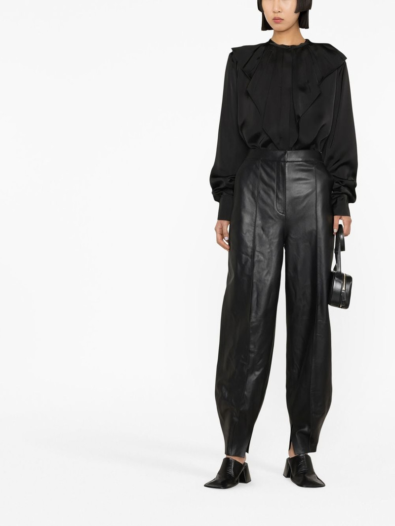 Jil Sander ruffled long-sleeve blouse outlook