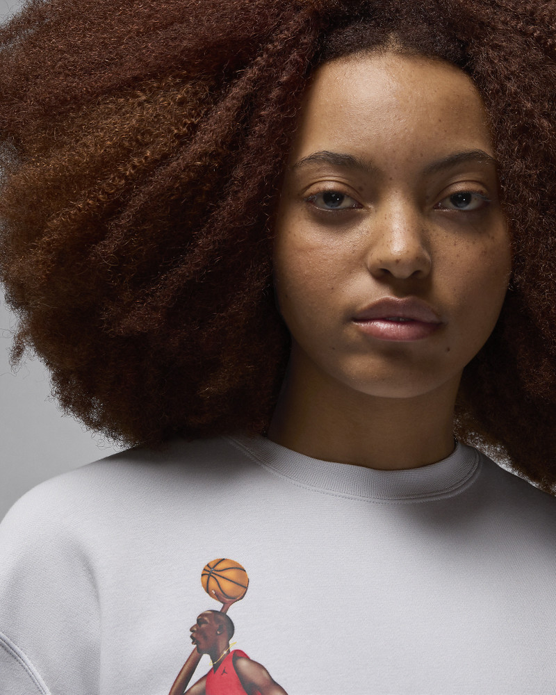 Jordan Artist Series by Darien Birks Women's Fleece Crew-Neck Sweatshirt 3