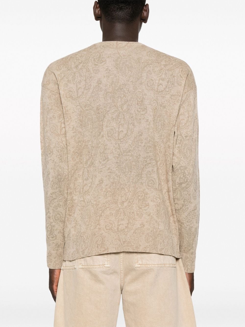 logo-embroidered wool jumper - 4