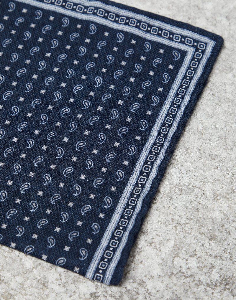Brunello Cucinelli Double face silk pocket square outlook