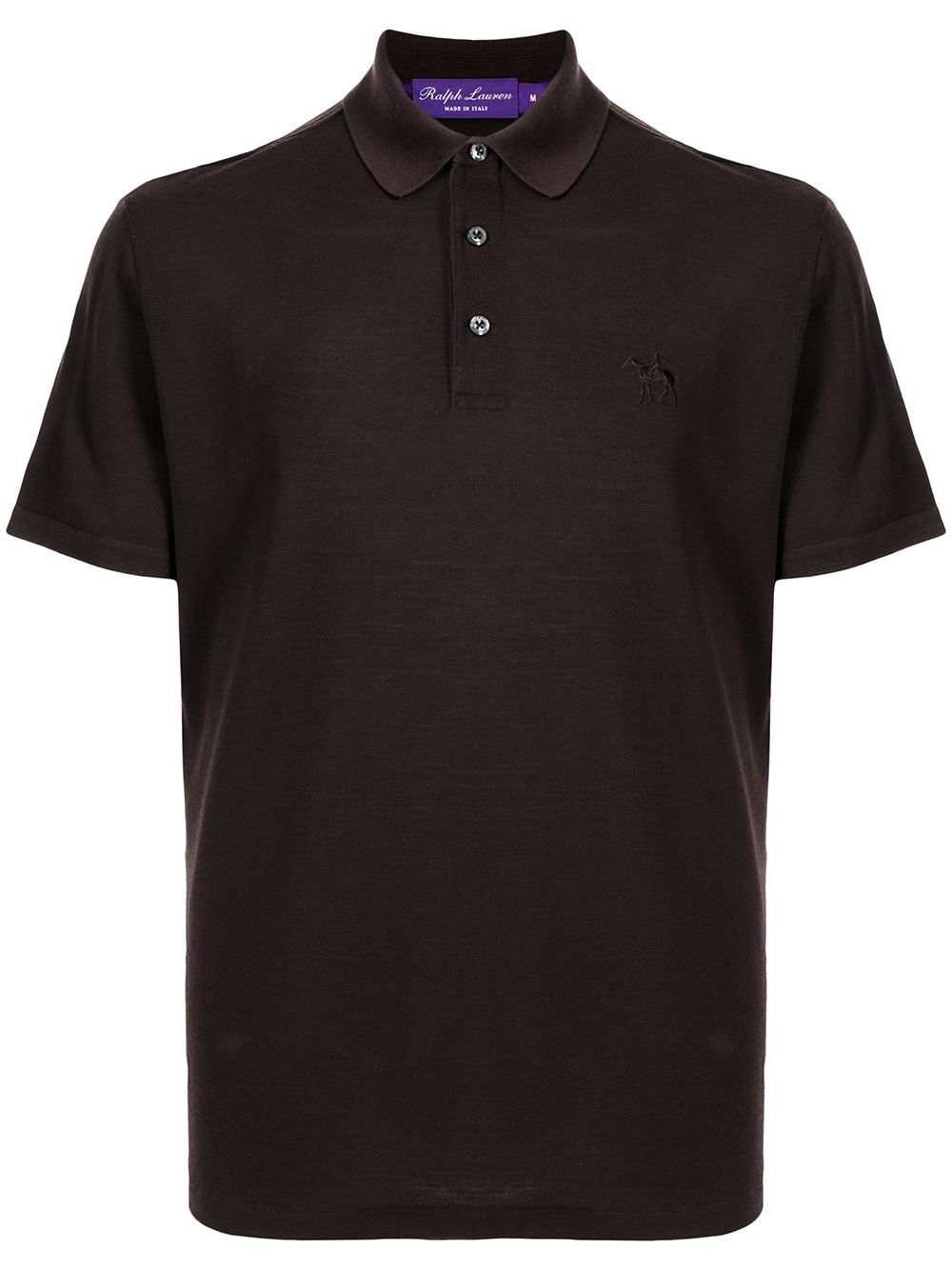 embroidered logo polo shirt - 1