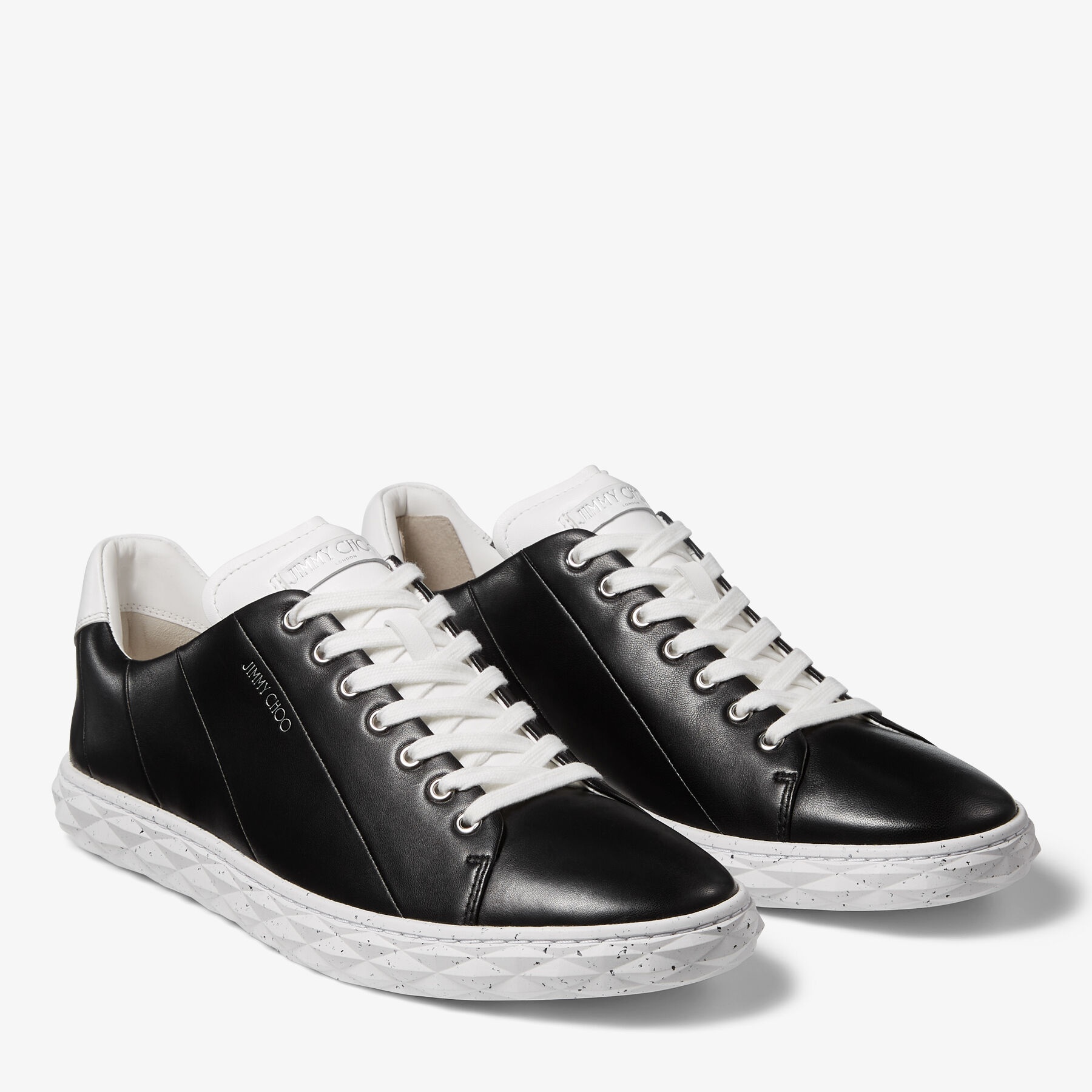 Diamond Light/M
Black Nappa Leather Low-Top Trainers - 2