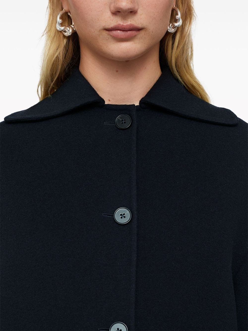 single-breasted cashmere coat - 4