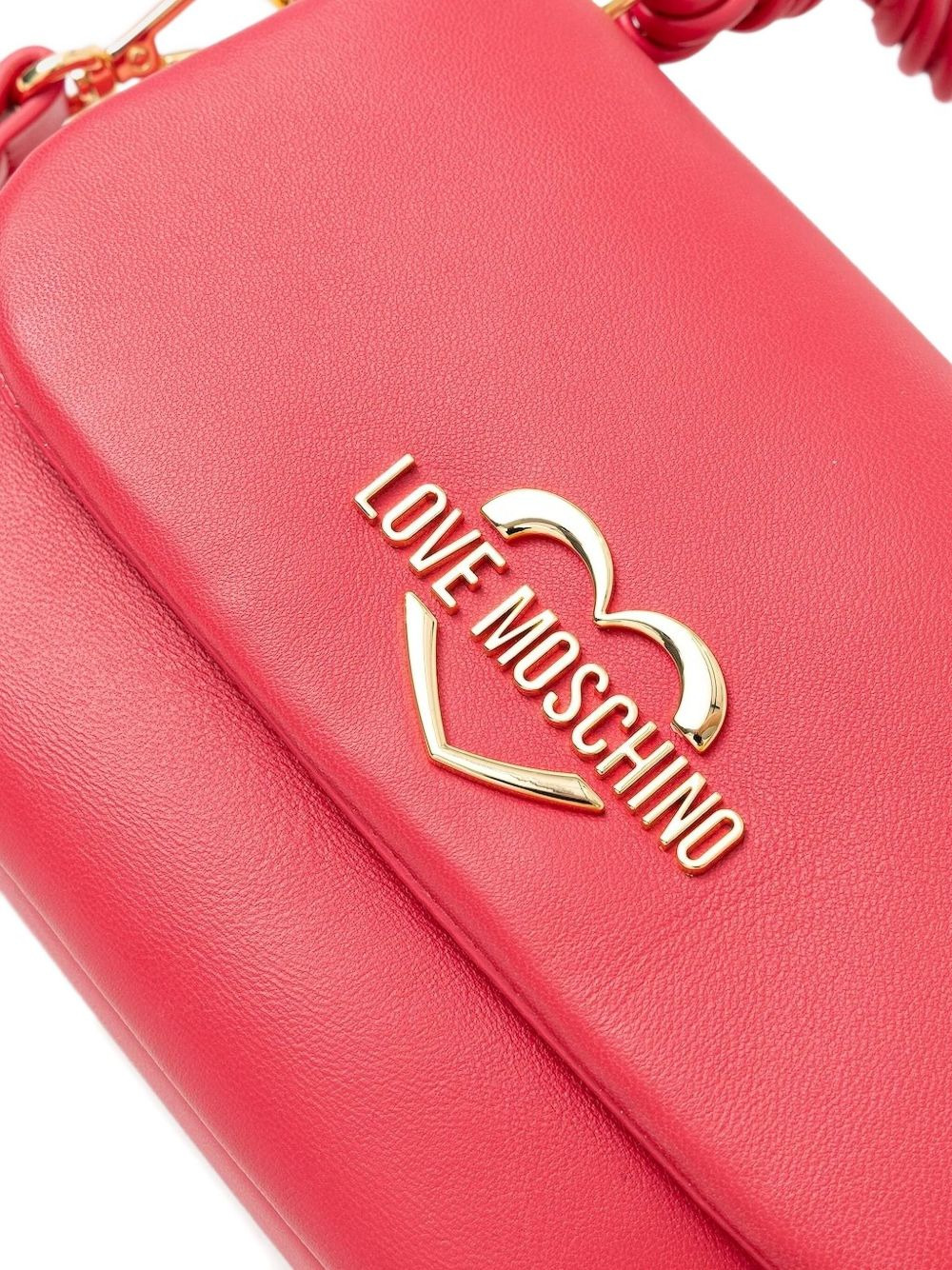 twisted-handle heart-plaque satchel - 3