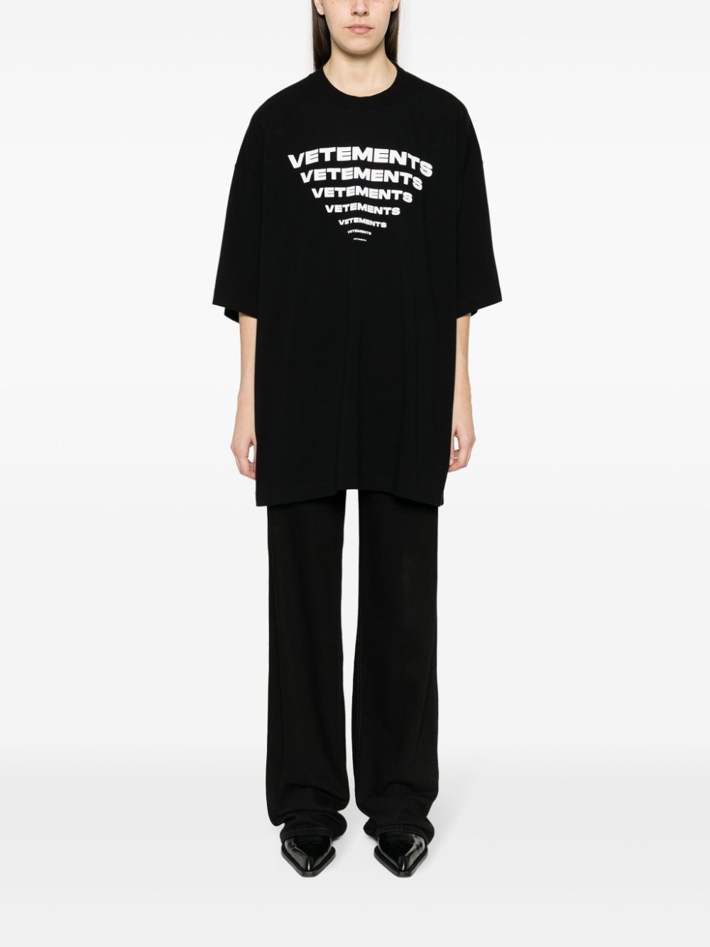 VETEMENTS logo-print cotton T-shirt | REVERSIBLE