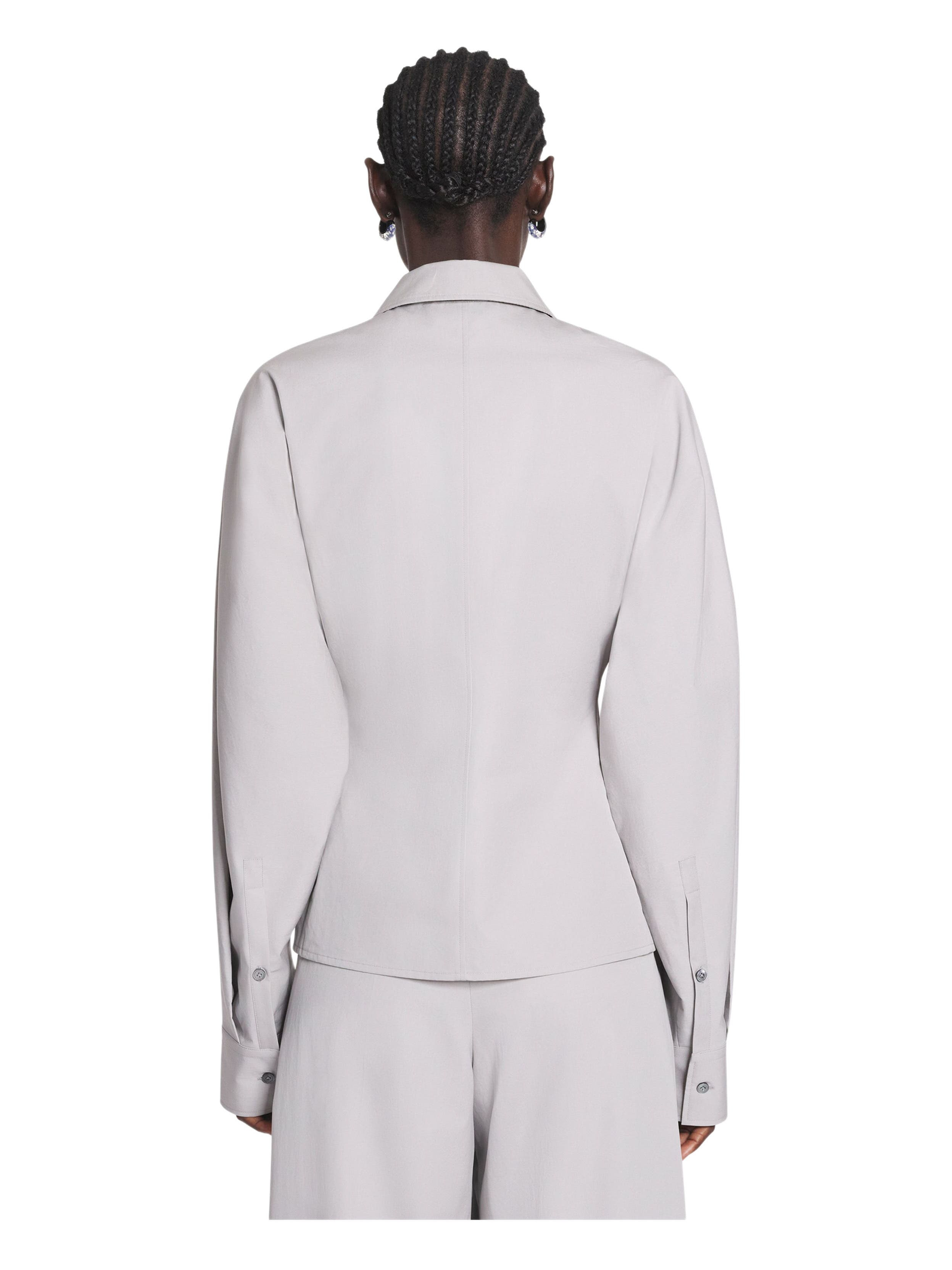 Lanvin Tailored Cotton Shirt in Mink at Nordstrom - 4