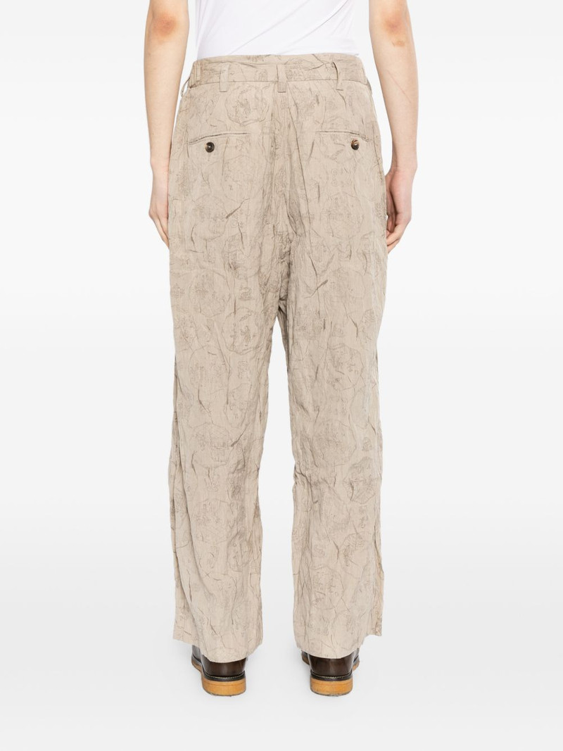 graphic-print pleated trousers 4