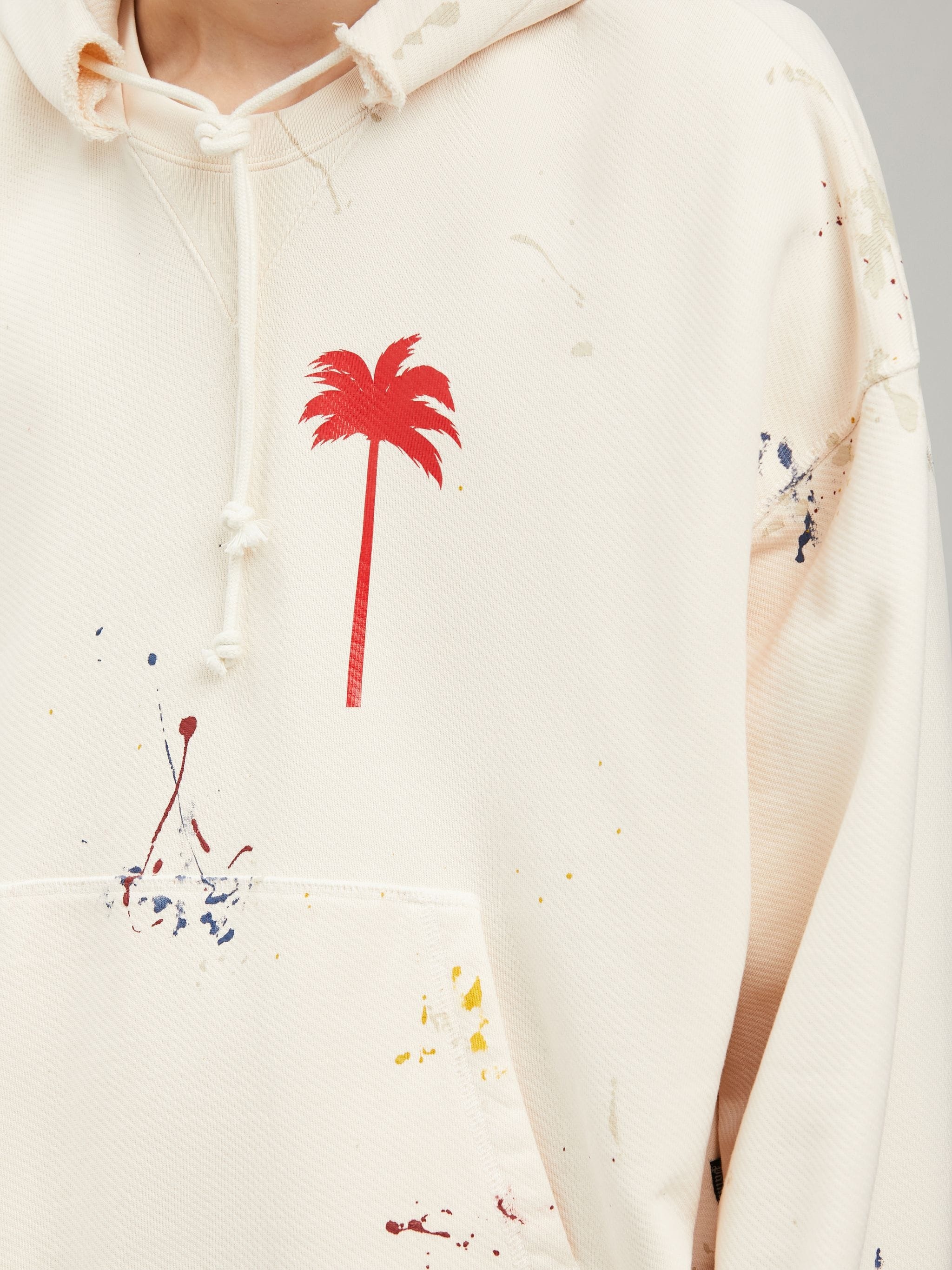 PAINTED PALM TREE HOODED SWEATSHIRT - 6