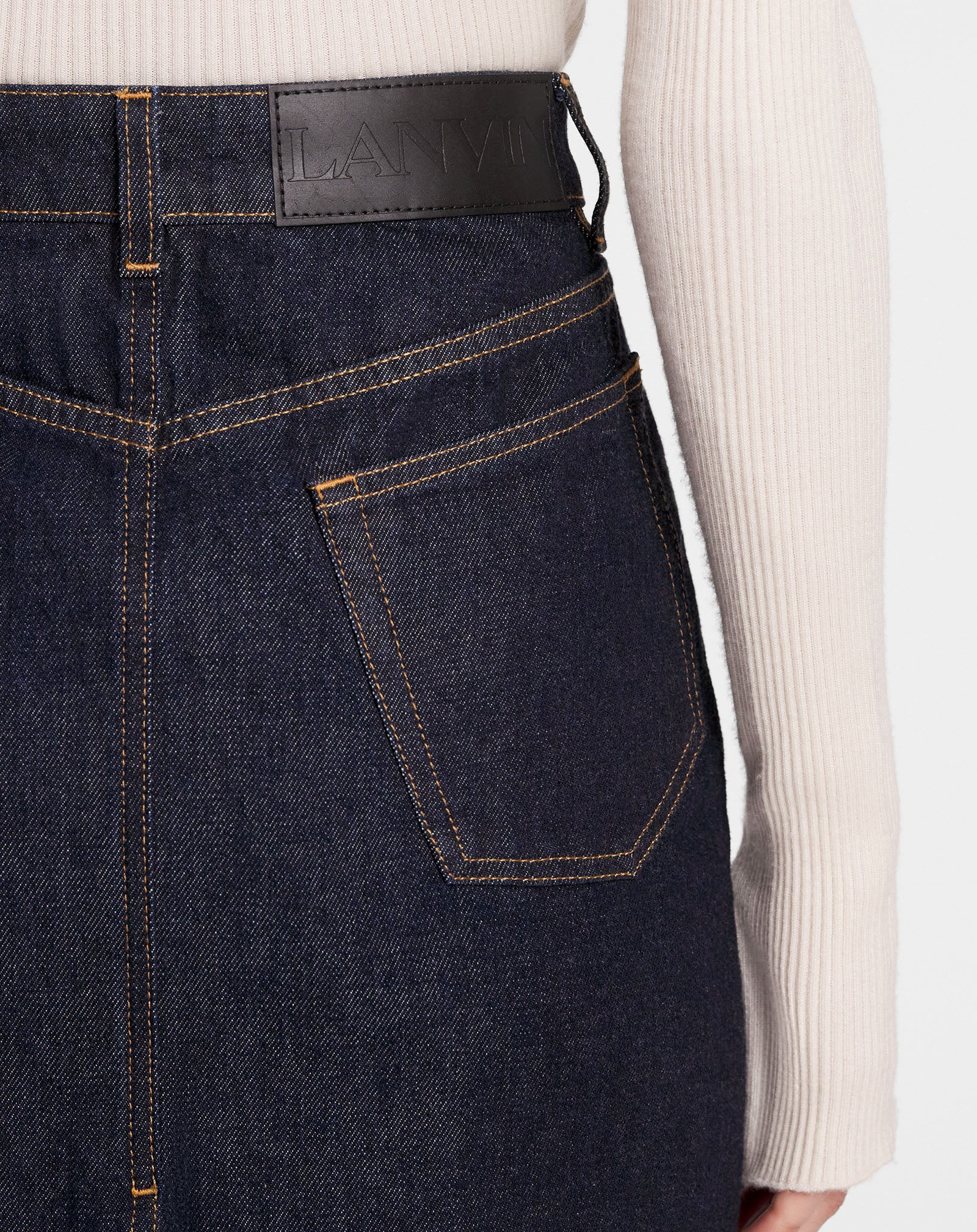 MID-LENGTH STRAIGHT DENIM SKIRT - 6
