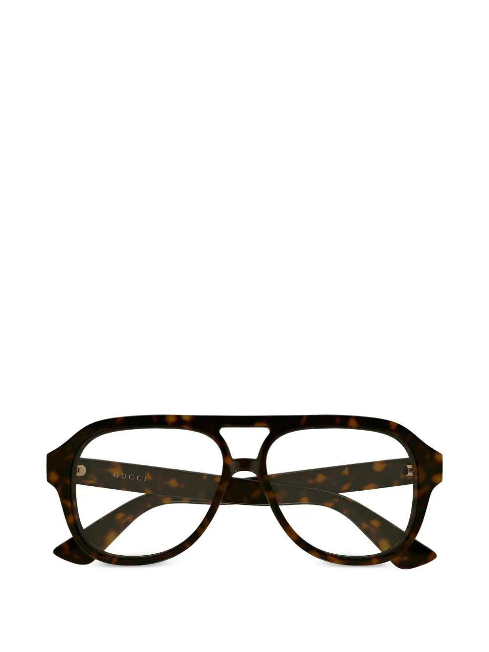 tortoiseshell-effect pilot-frame glasses - 1