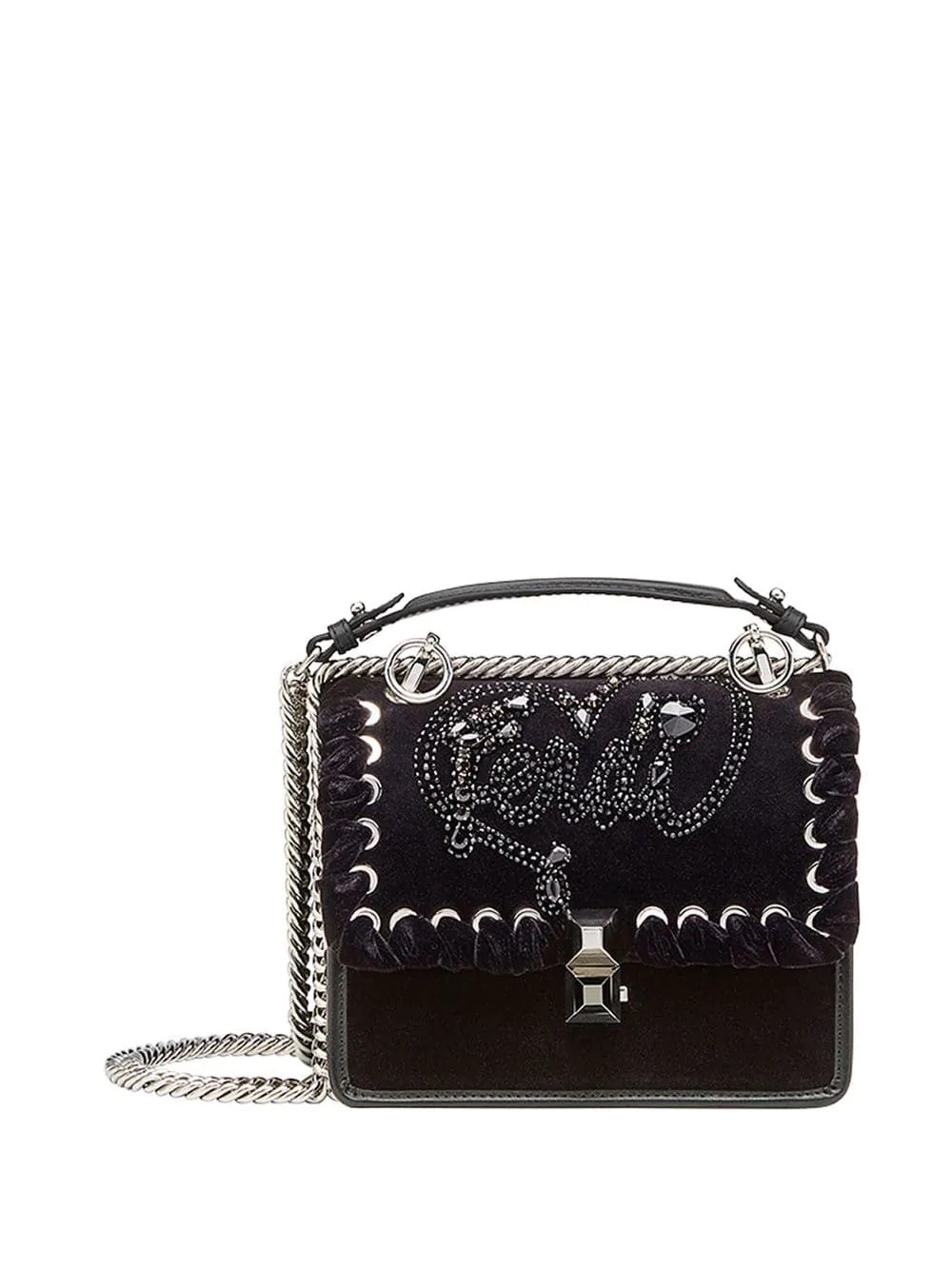 Kan I logo embellished shoulder bag - 1