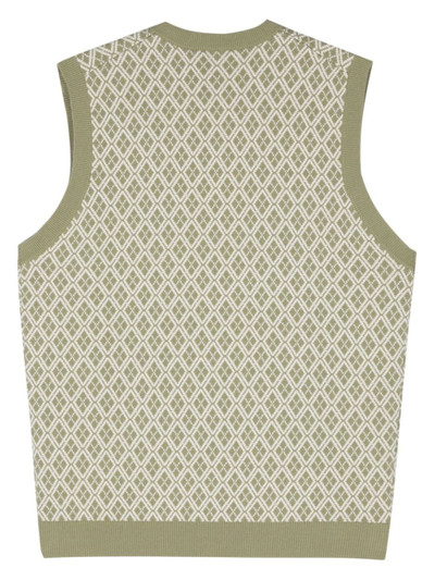 Aspesi patterned-intarsia cotton vest outlook