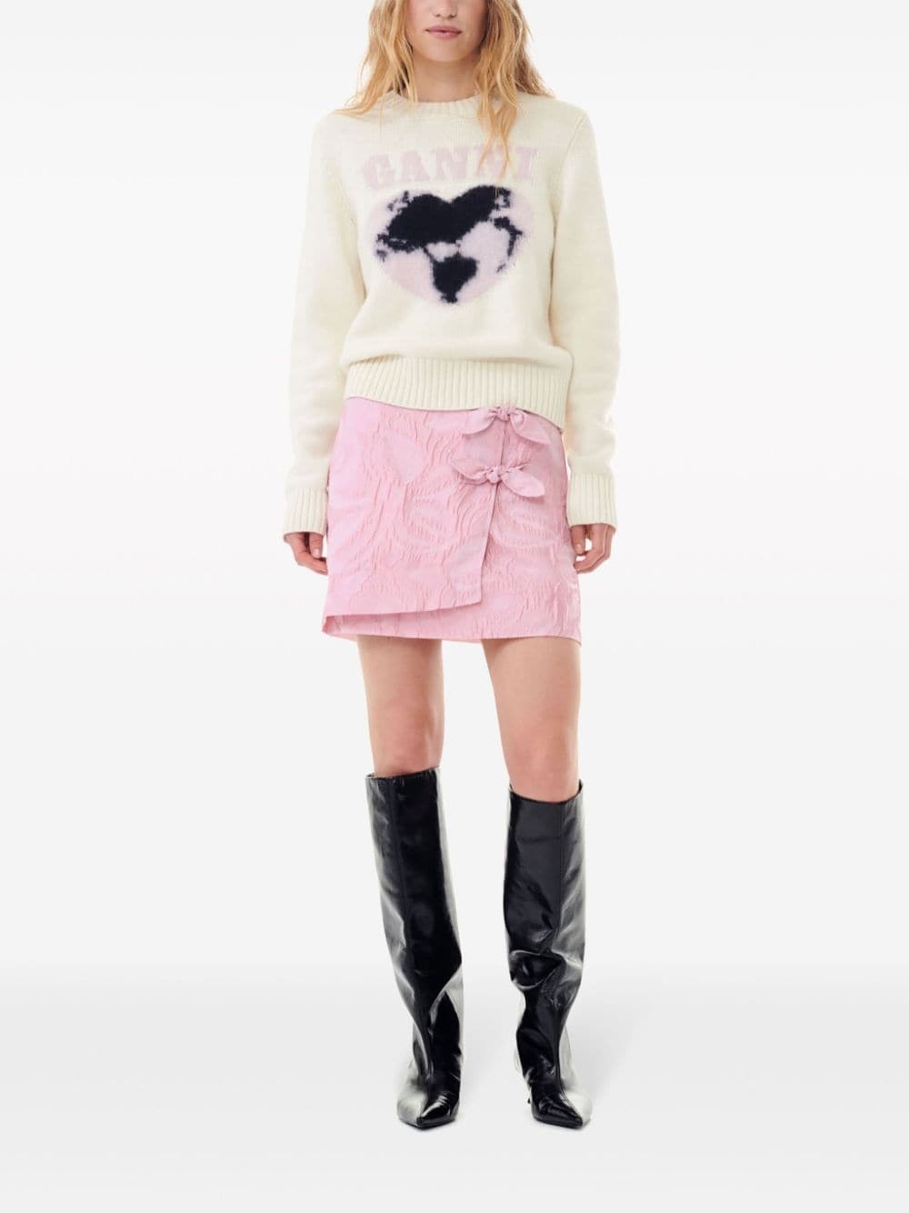 heart-intarsia jumper - 2