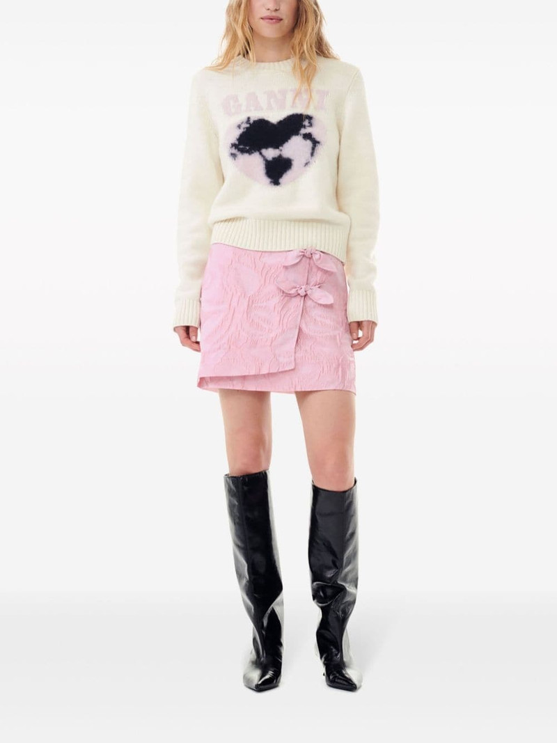 GANNI heart-intarsia jumper outlook