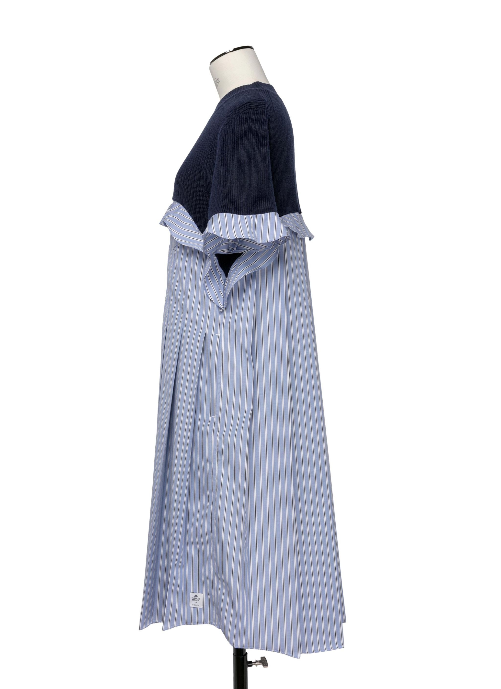Thomas Mason Cotton Poplin x Cotton Knit Dress - 2