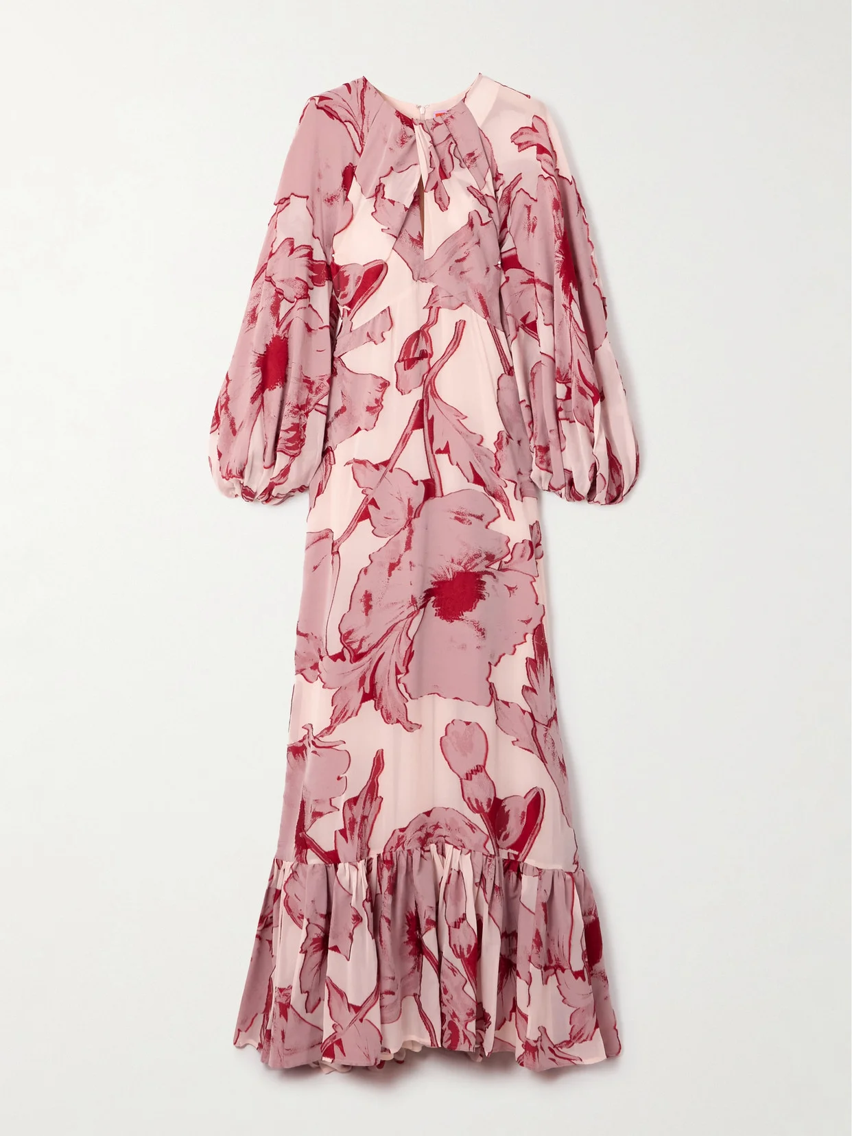 Printed Silk-blend Chiffon Maxi Dress - 1