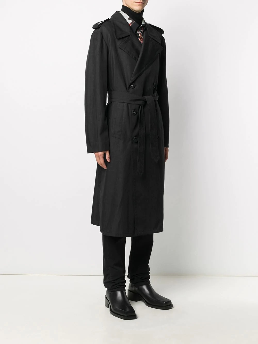 double-breasted trench coat - 3