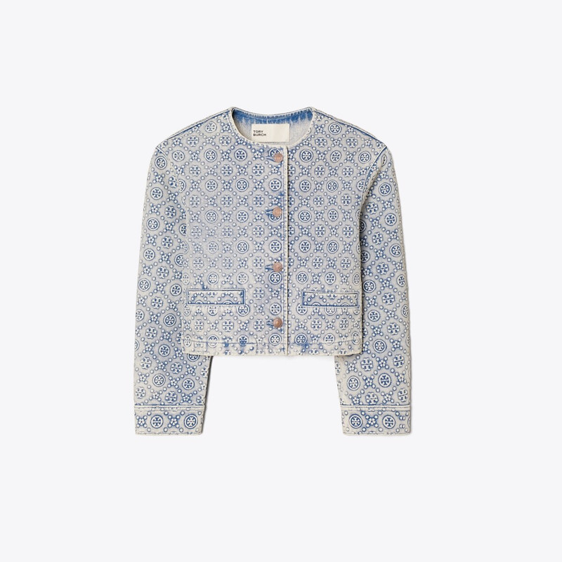T Monogram Denim Jacket 1