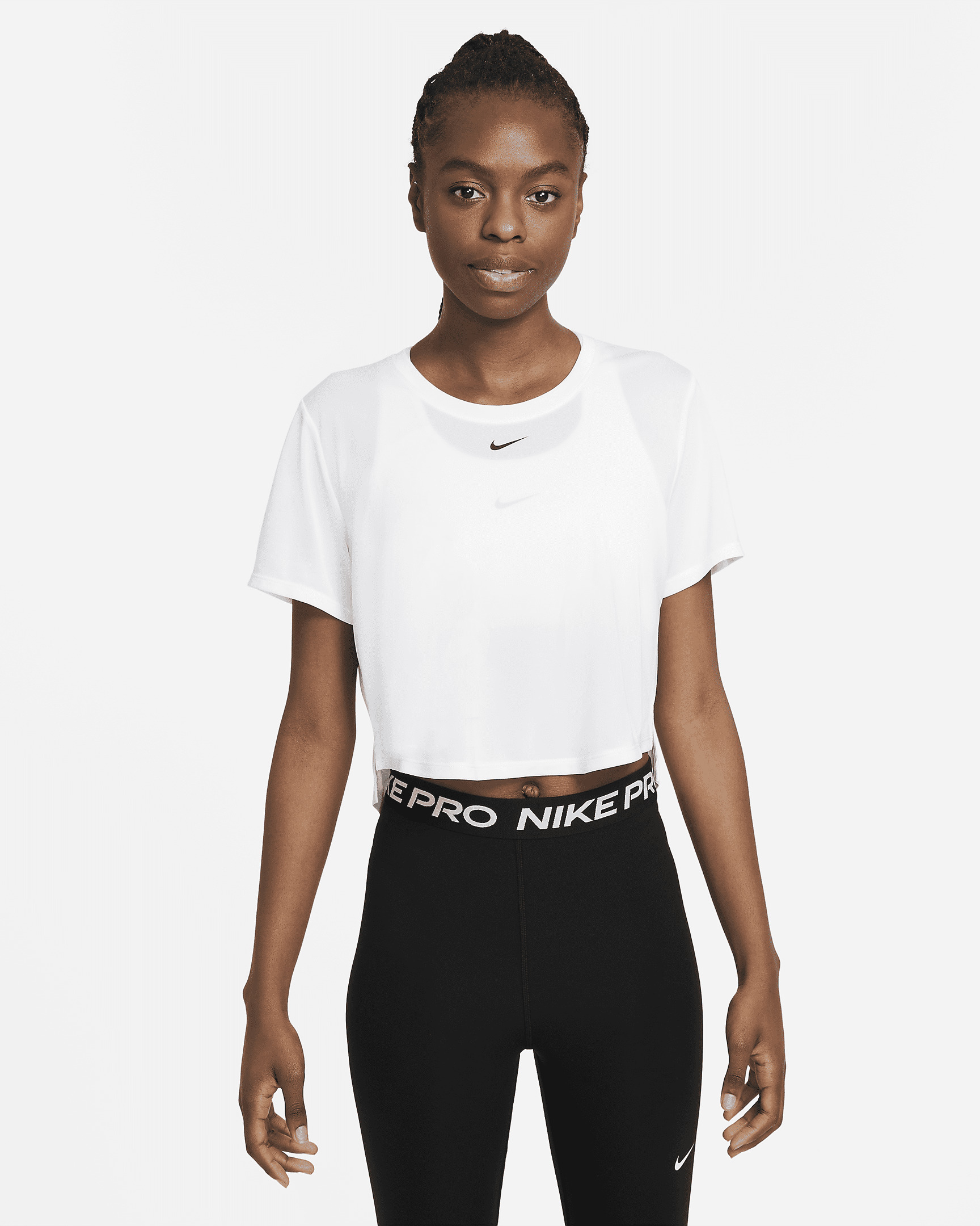 Nike Dri-FIT One Women's Standard Fit Short-Sleeve Cropped Top - 1