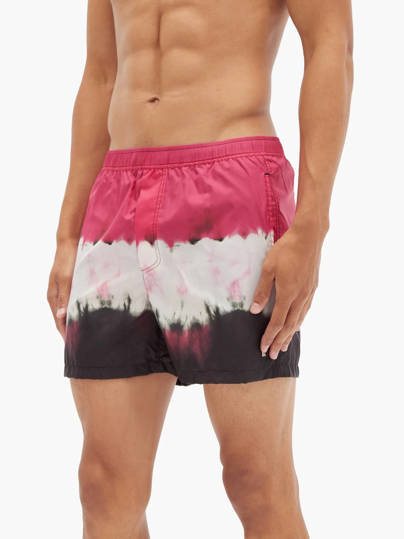 Dip dye-print shell swim shorts - 4