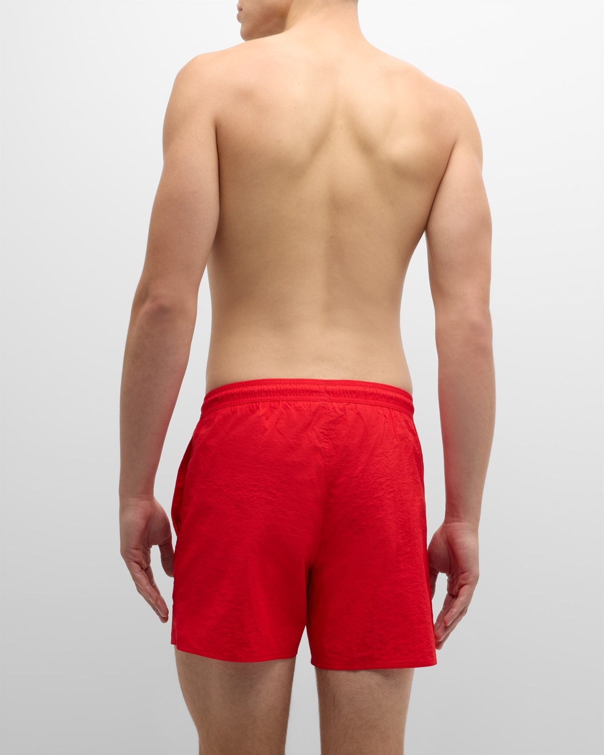 Men's Nylon Embroidered Logo Swim Trunks - 4