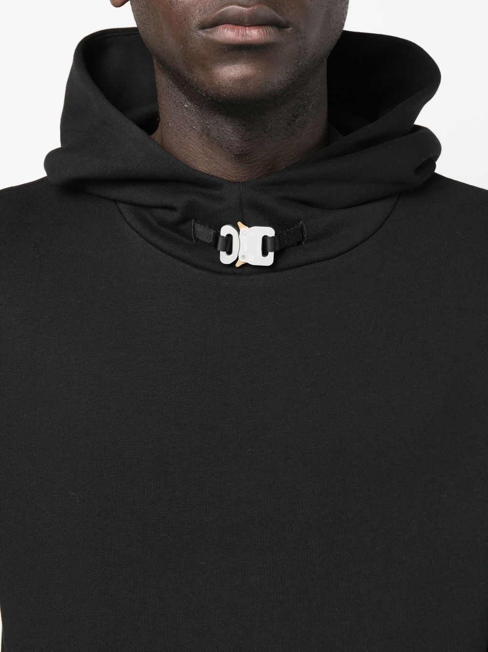 cotton front-buckle hoodie - 5