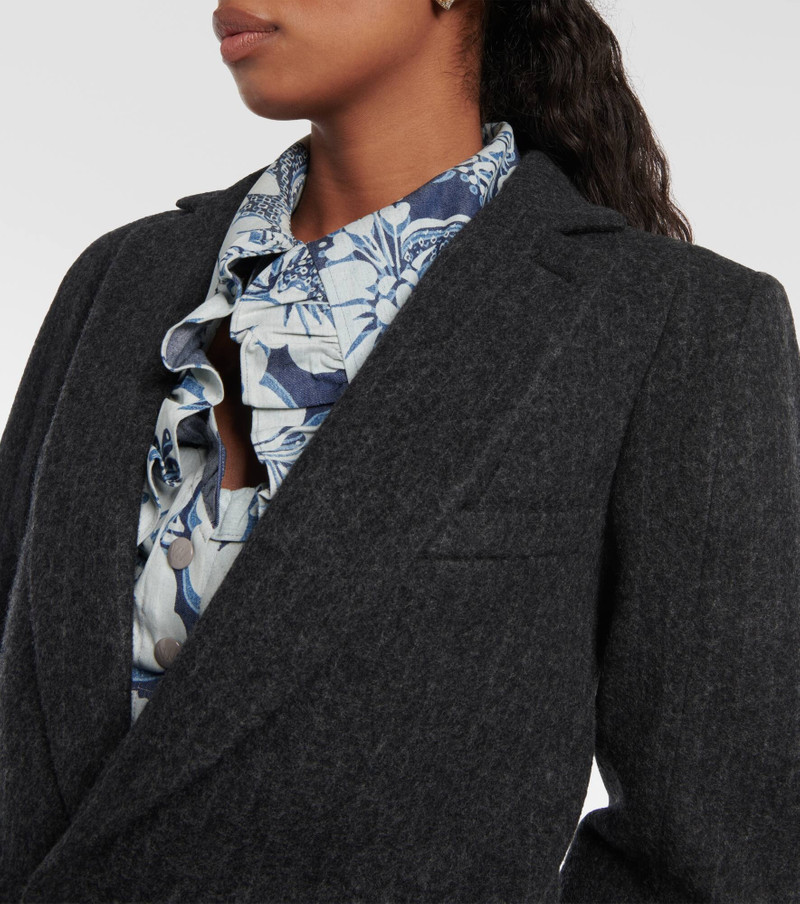 Chalk stripe wool-blend coat 4