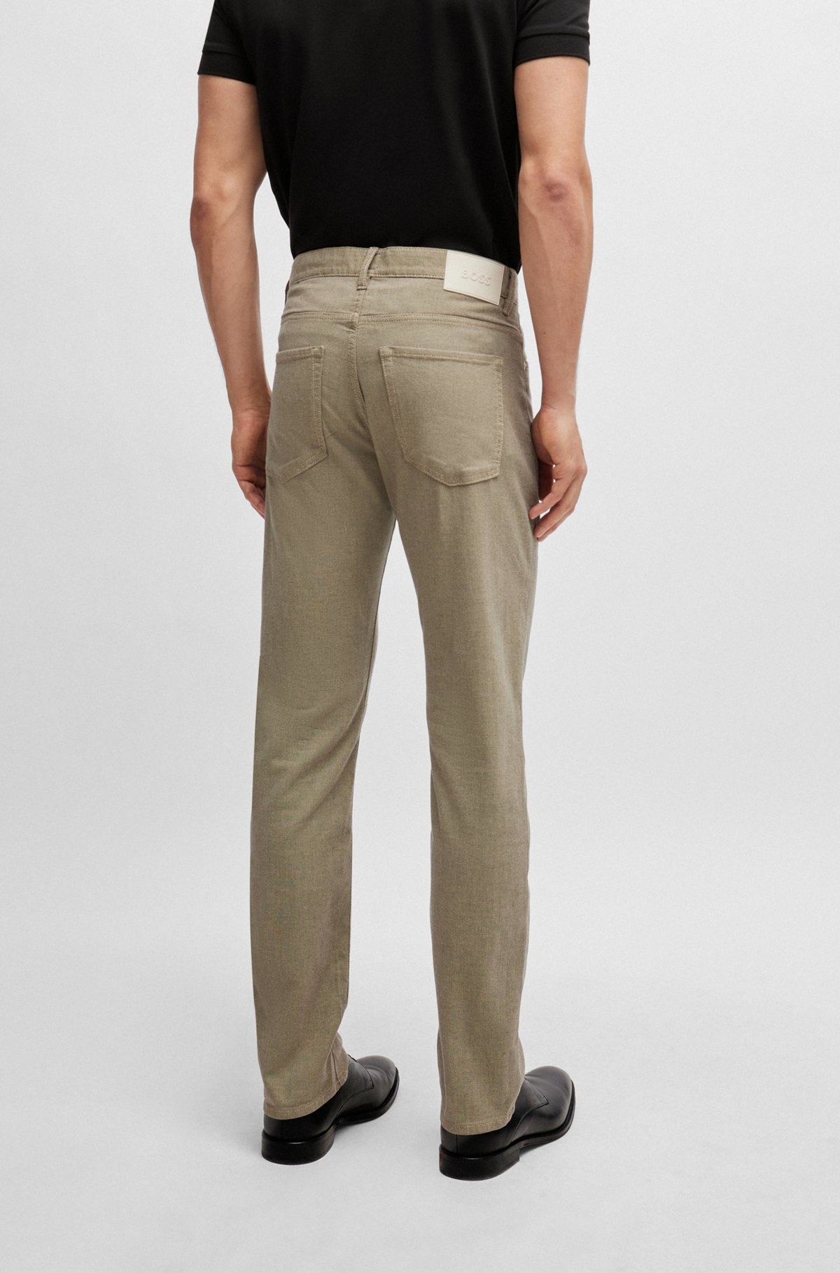 SLIM-FIT JEANS IN TWO-TONE STRETCH DENIM - 4