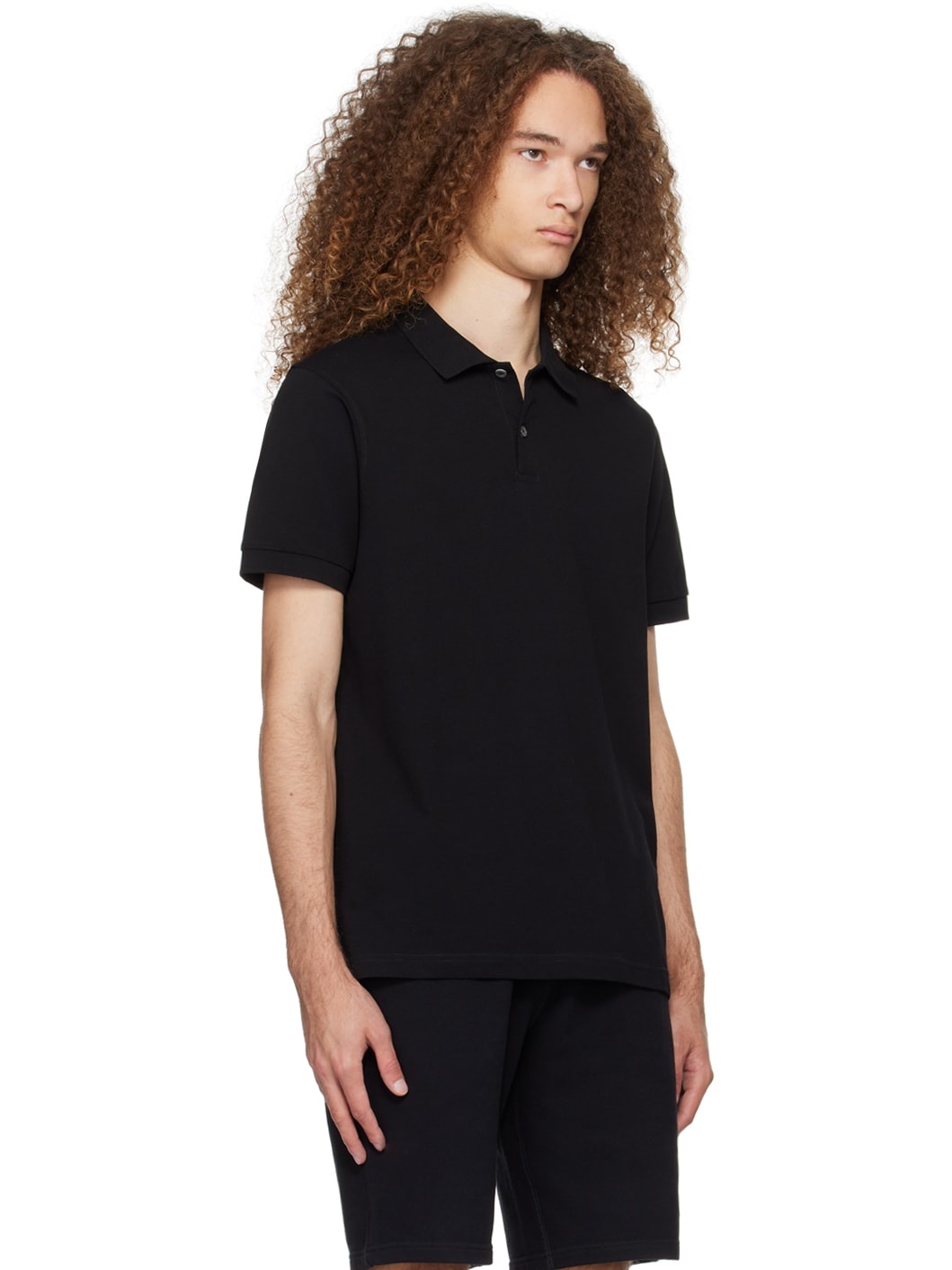 Black Two-Button Polo - 2