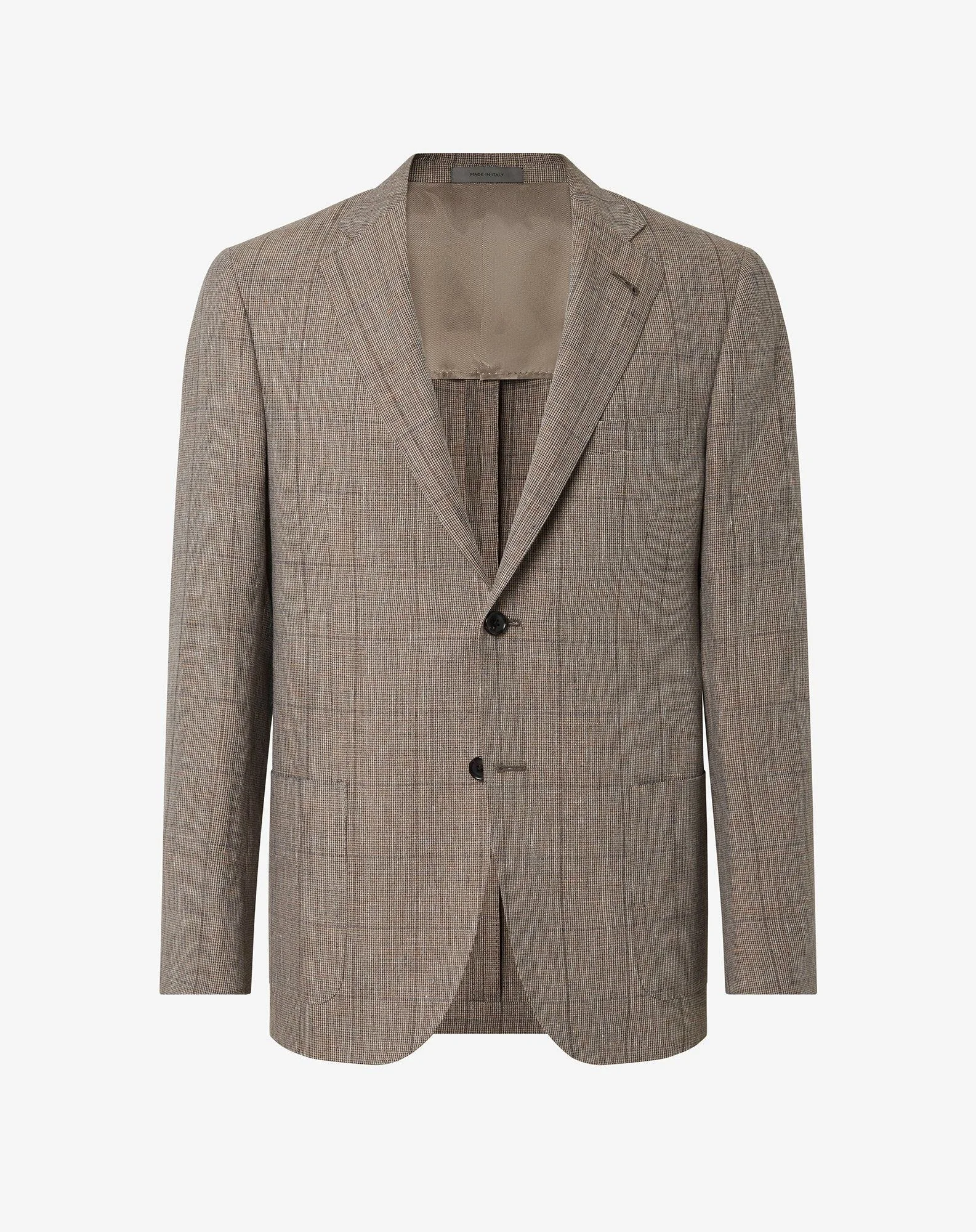 Light brown wool and linen jacket - 1