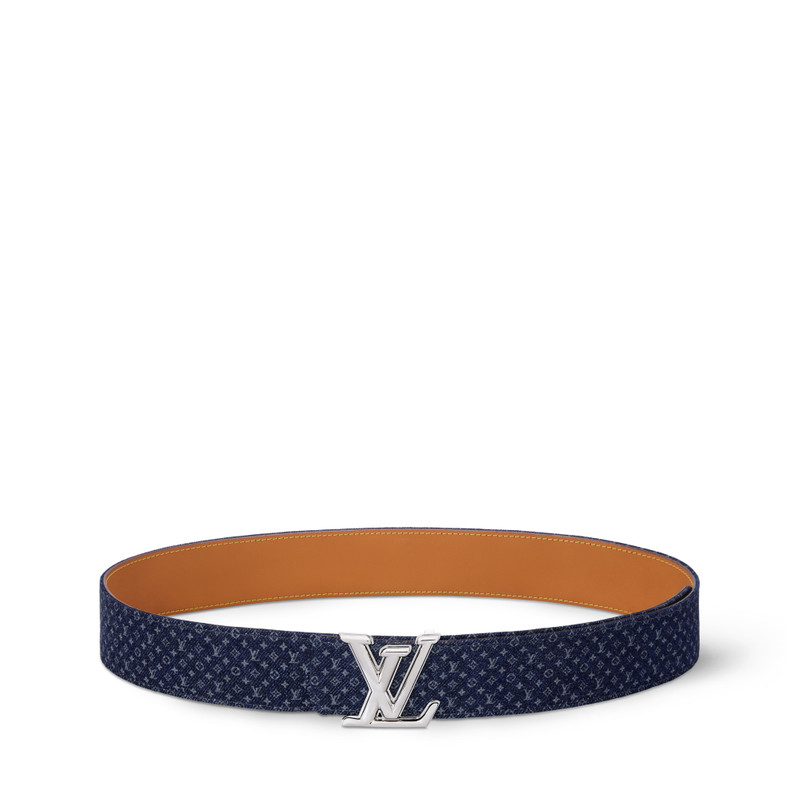 LV Dimension Monogram Reflective Denim 40mm Reversible Belt 1
