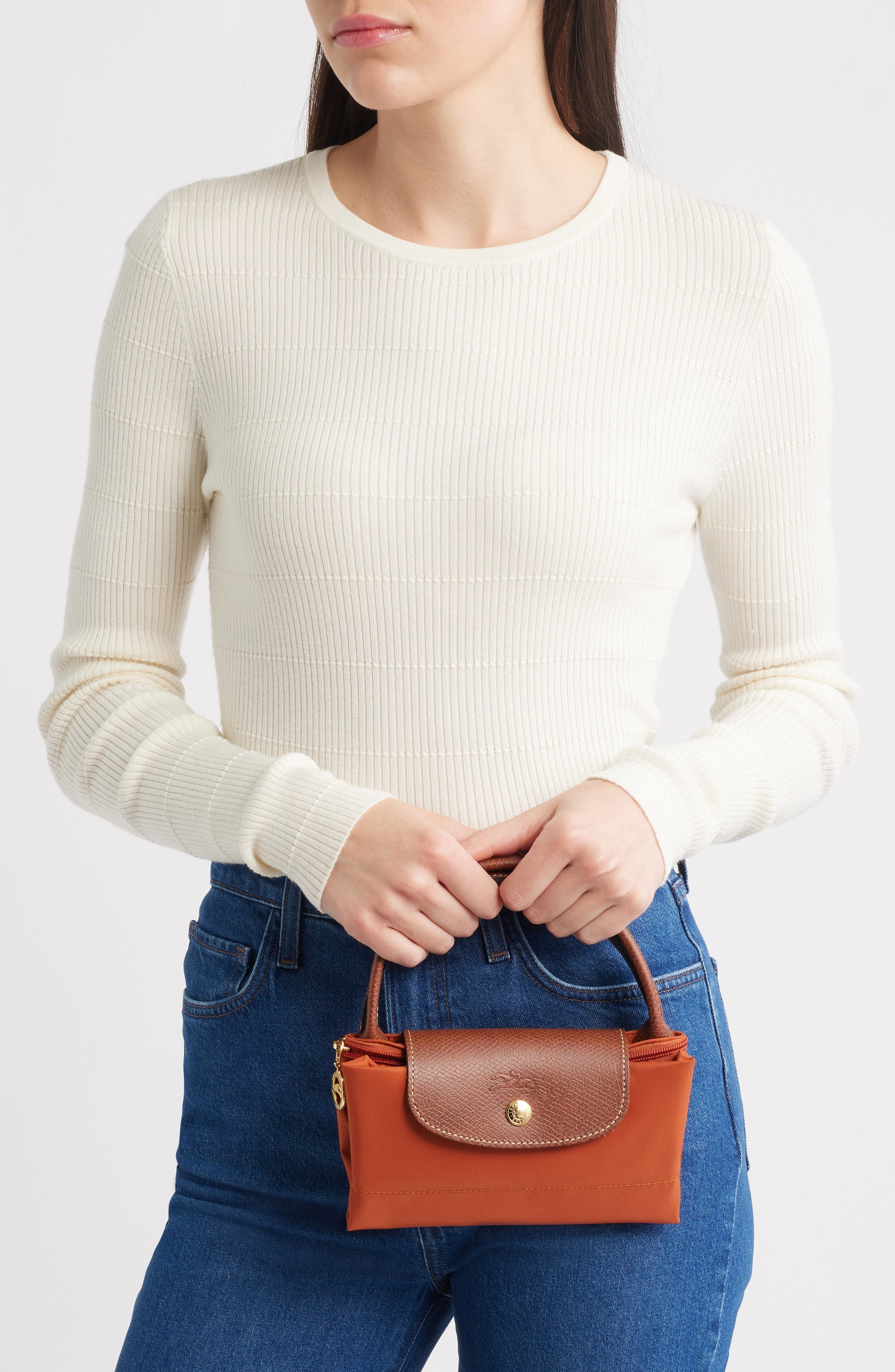 Longchamp Small Le Pliage Original Top Handle Bag in Brick at Nordstrom - 2