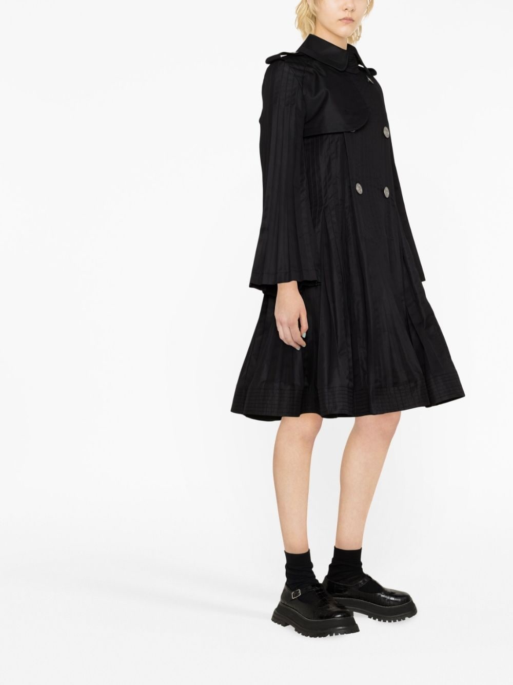 double-breasted peplum coat - 4