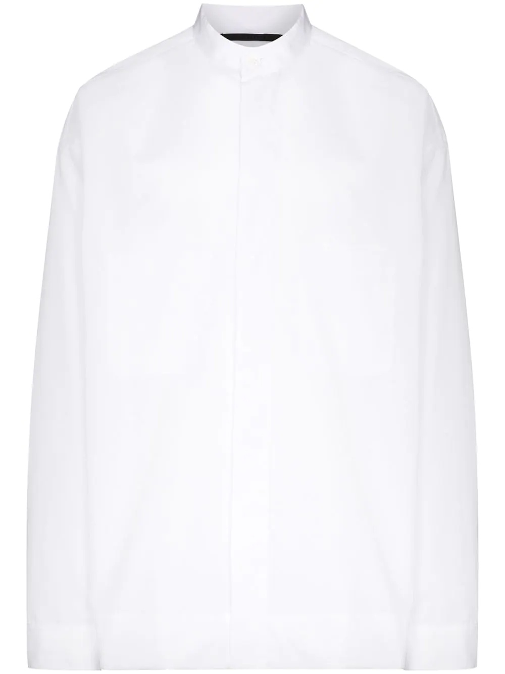 band collar cotton shirt - 1