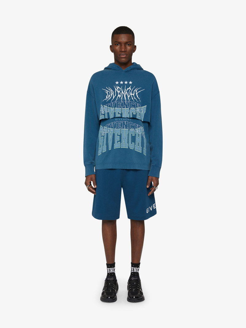 Givenchy DOUBLE LAYERD HOODIE IN FELPA outlook