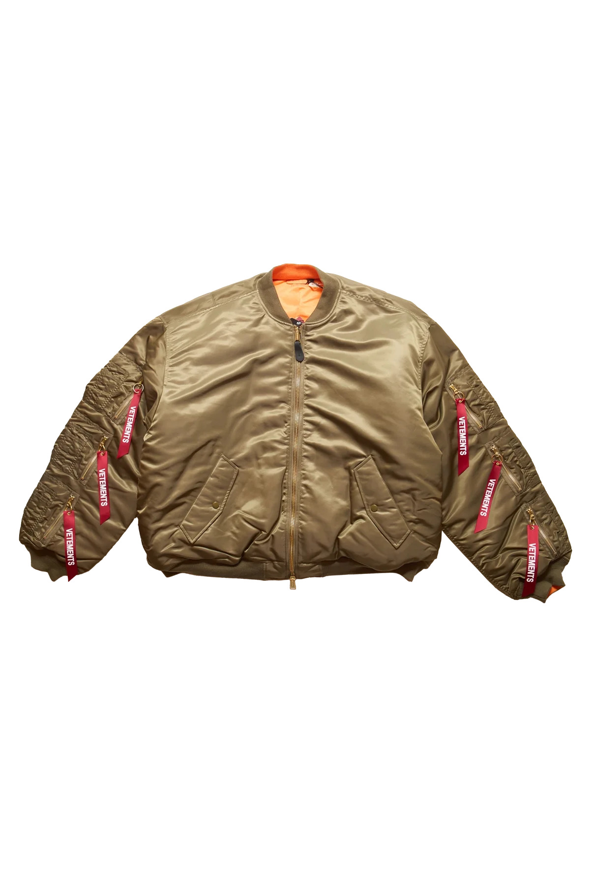 Vetements Cargo Bomber Jacket Green - 1