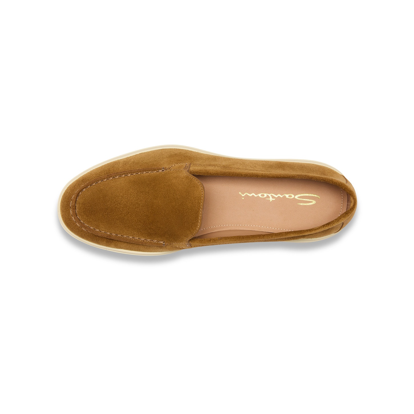 Women's light brown suede loafer - 5
