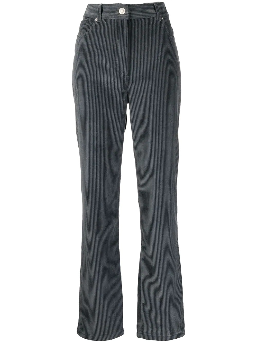 corduroy high-waisted trousers - 1