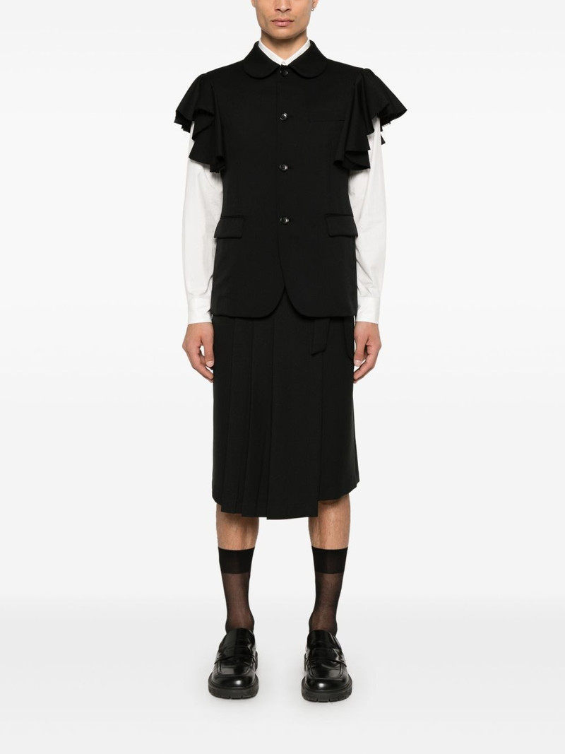 BLACK COMME des GARÇONS ruffle-detailing blazer outlook