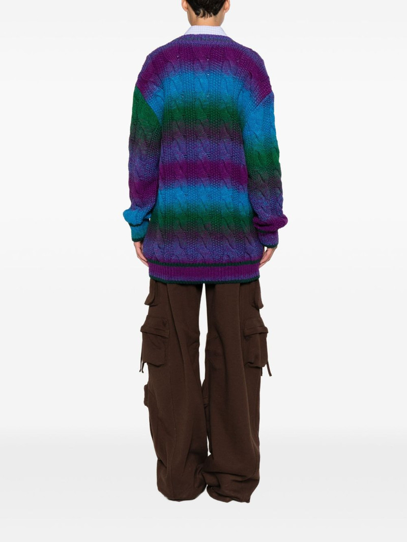 cable-knit V-neck sweater 4