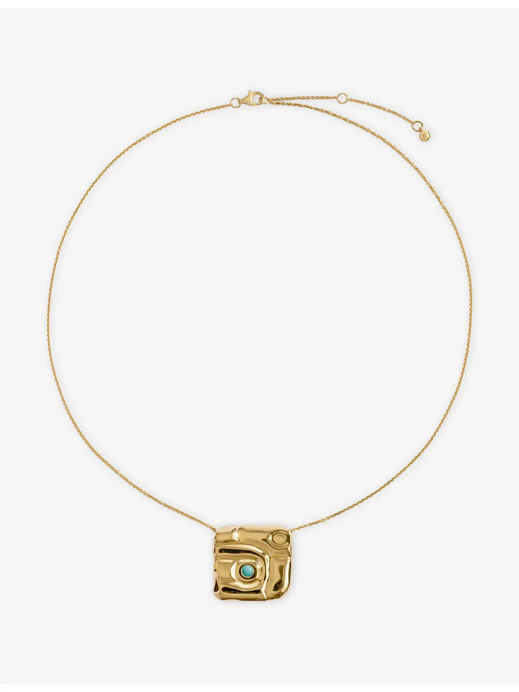 Amaia Bold Gemstone 18ct Yellow-Gold Vermeil And Amazonite Chain Necklace - 1