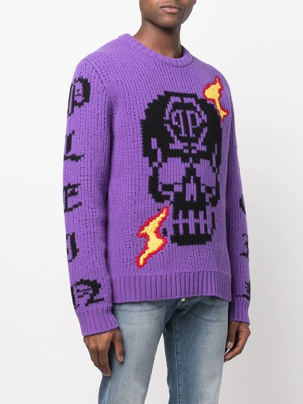 Skull logo embroidered jumper - 3