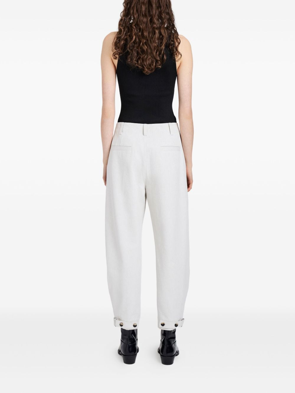 Kay button-fastening balloon trousers - 4