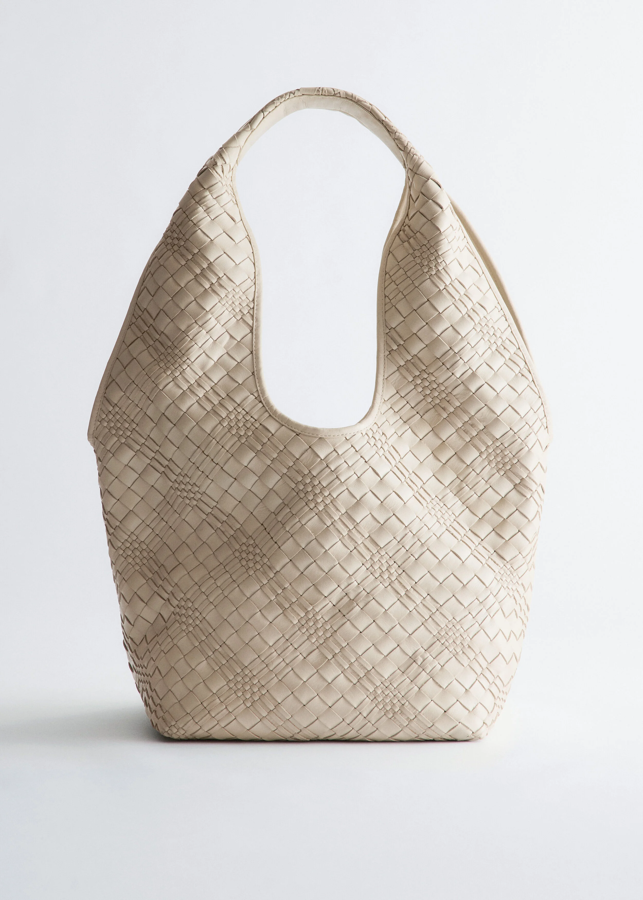 Braided Leather Tote - 1