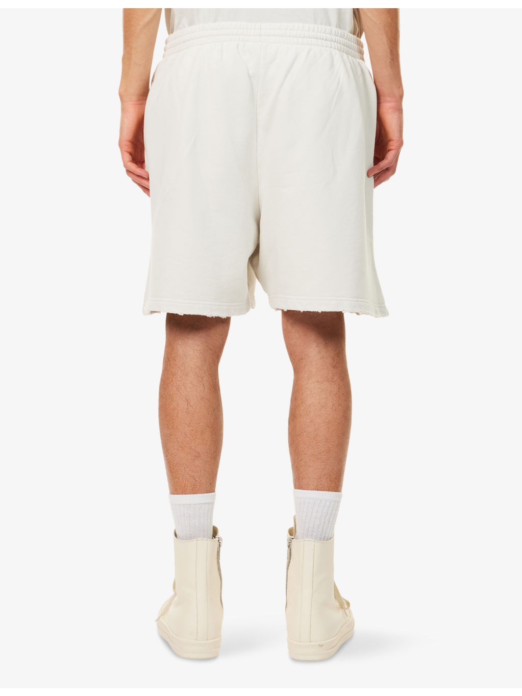 Embroidered-Logo Relaxed-Fit Cotton-Jersey Shorts - 4