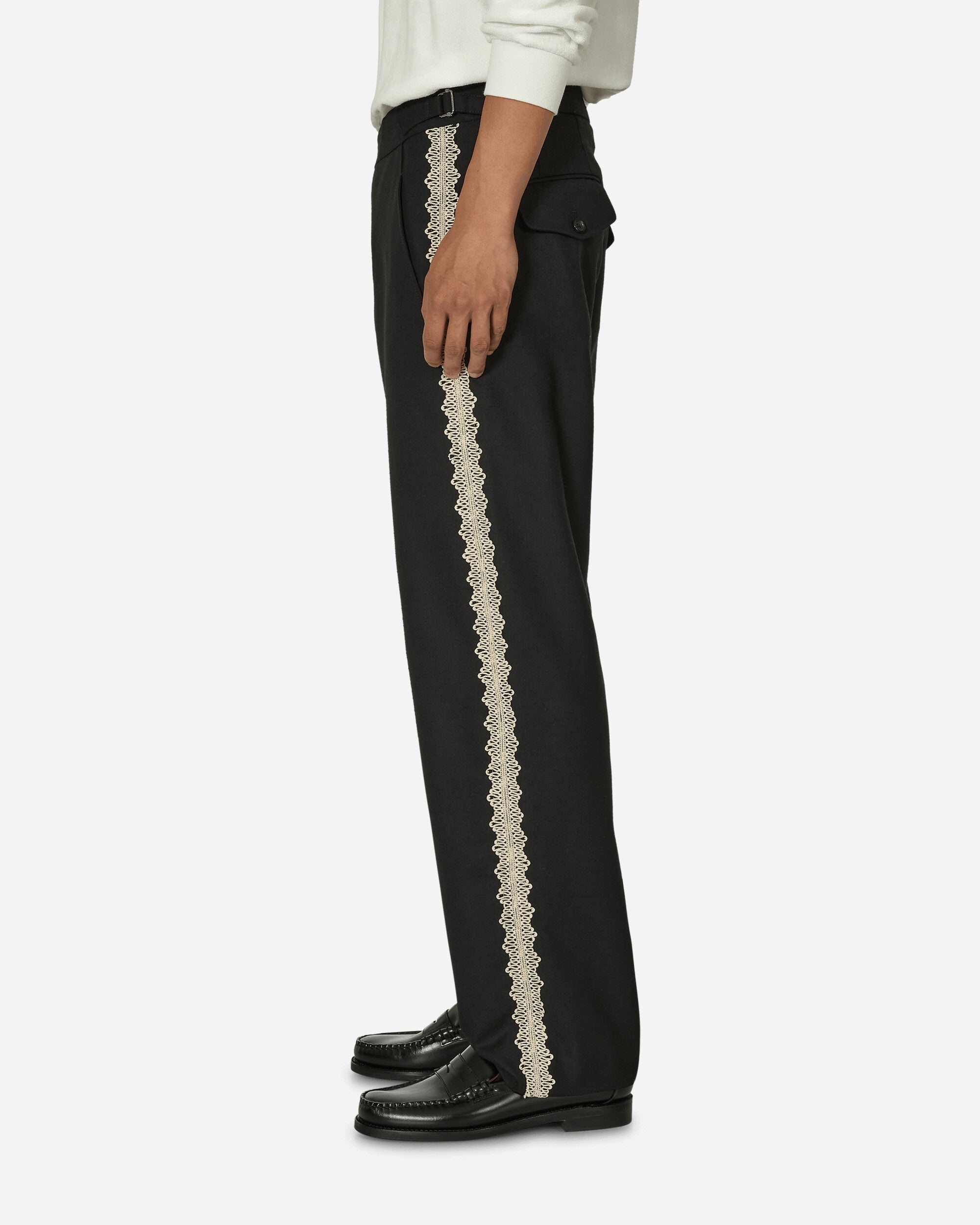 Lacework Side Buckle Trousers Black - 2