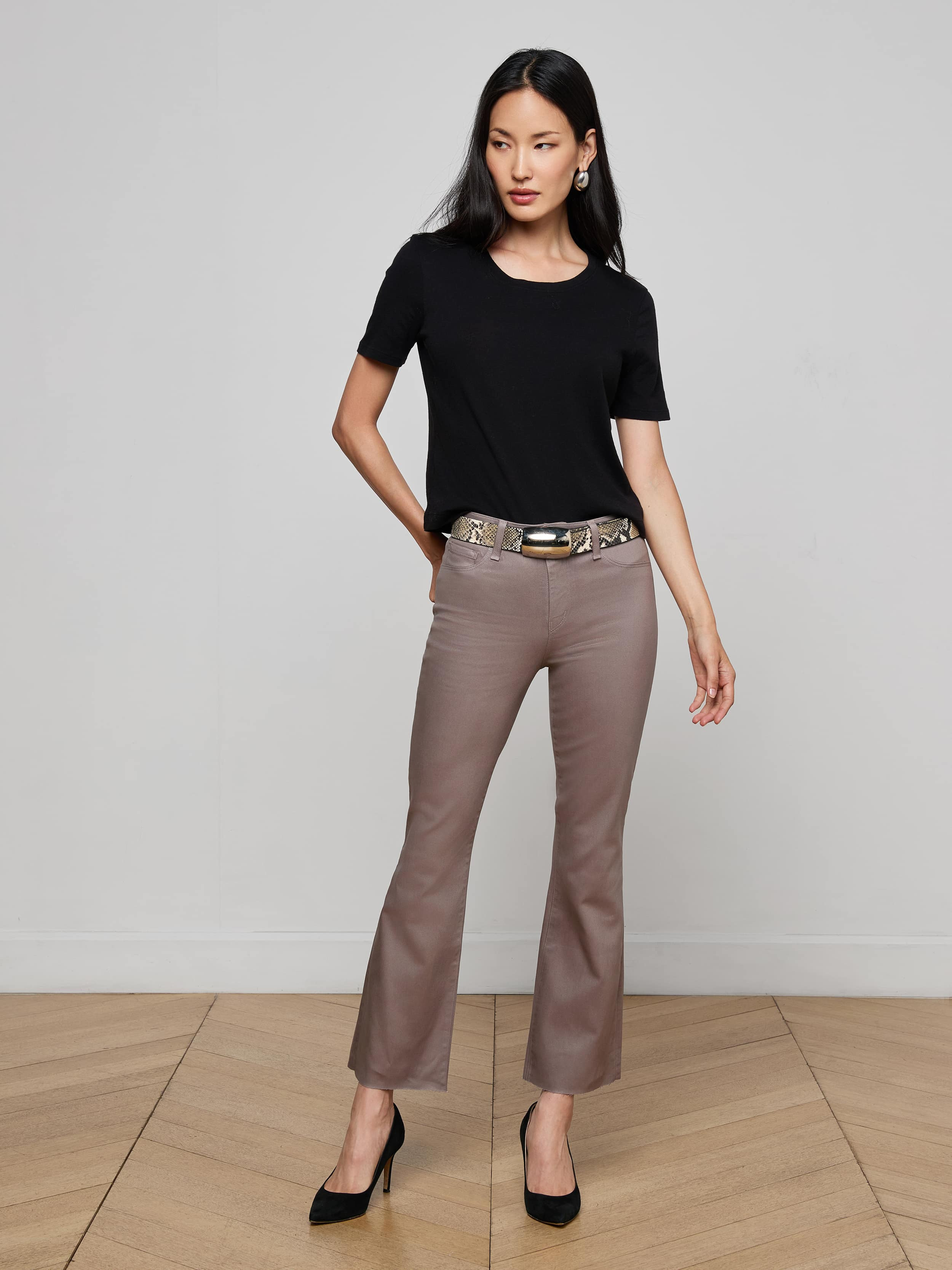 Stormy Cropped Cotton Tee - 4