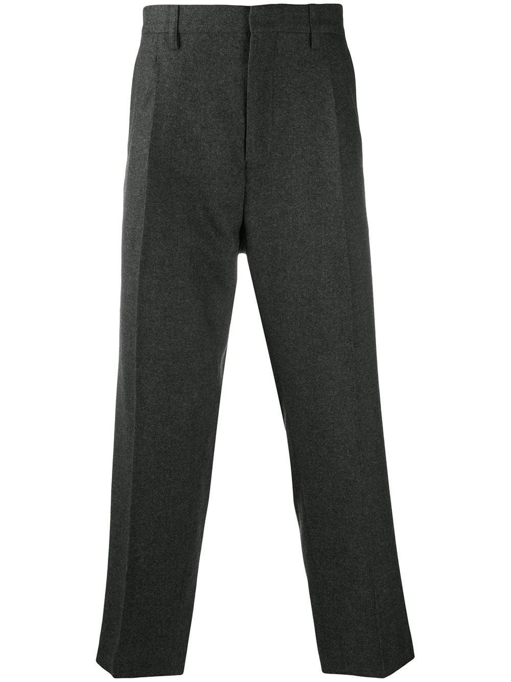 pleat-detail wool trousers - 1